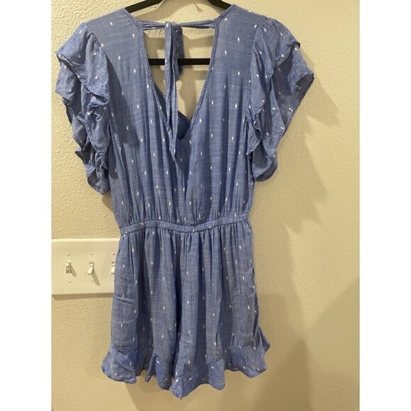 AMERICAN EAGLE OUTFITTERS WOMENS V NECK PLUNGE SHORT SUMMER ROMPER SIZE XS - Picture 2 of 7